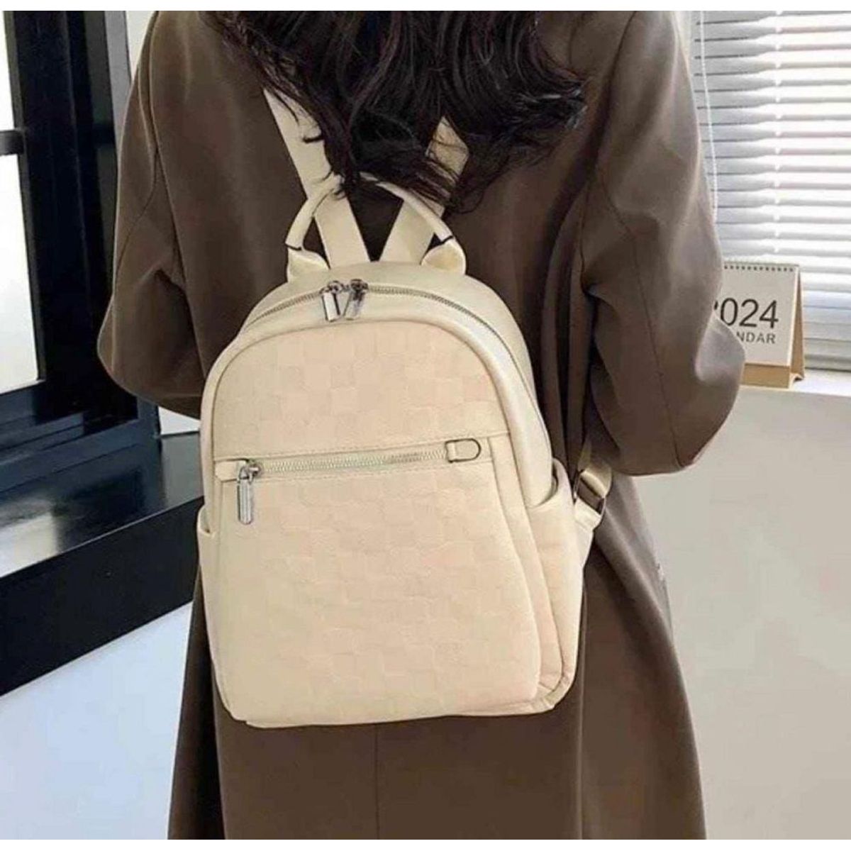 GENERICO - Mochila Con Diseño Para Mujer Color Beige