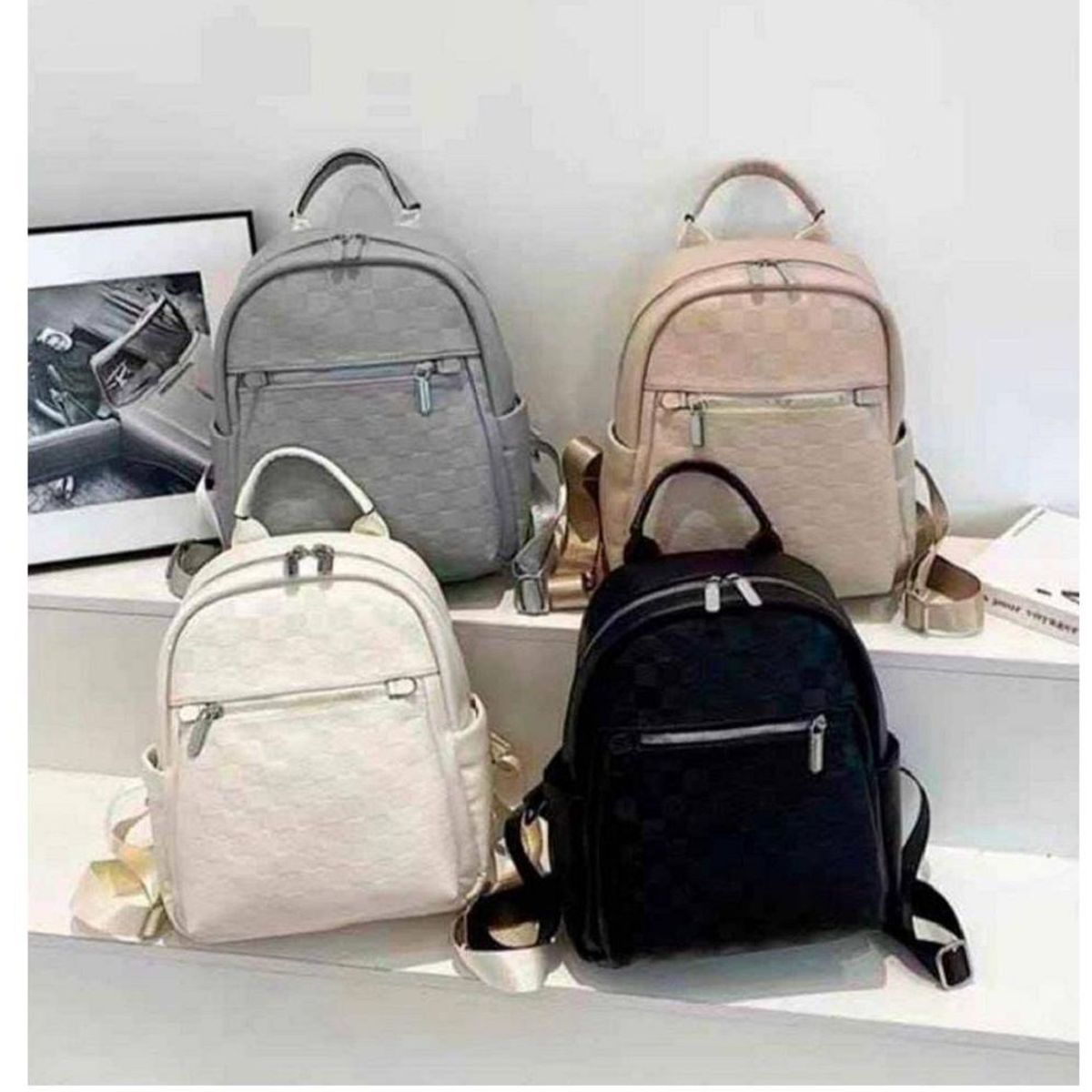 GENERICO - Mochila Con Diseño Para Mujer Color Beige