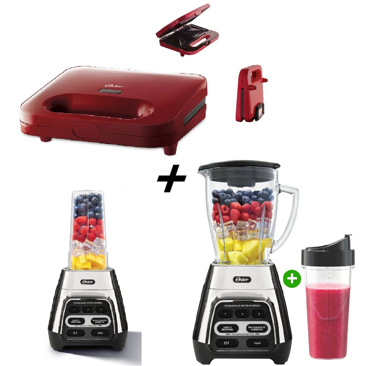 OSTER - Licuadora Digital 700 Wats + Sandwichera 2885R