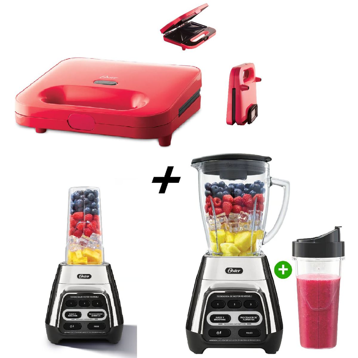OSTER - Licuadora Digital 700 Wats + Sandwichera 2885M