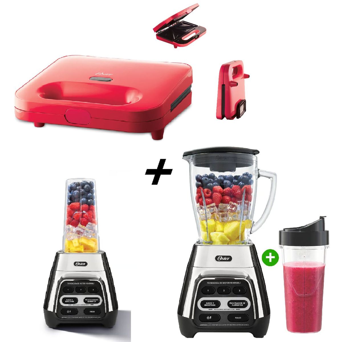 OSTER - Licuadora Digital 700 Wats + Sandwichera 2885M