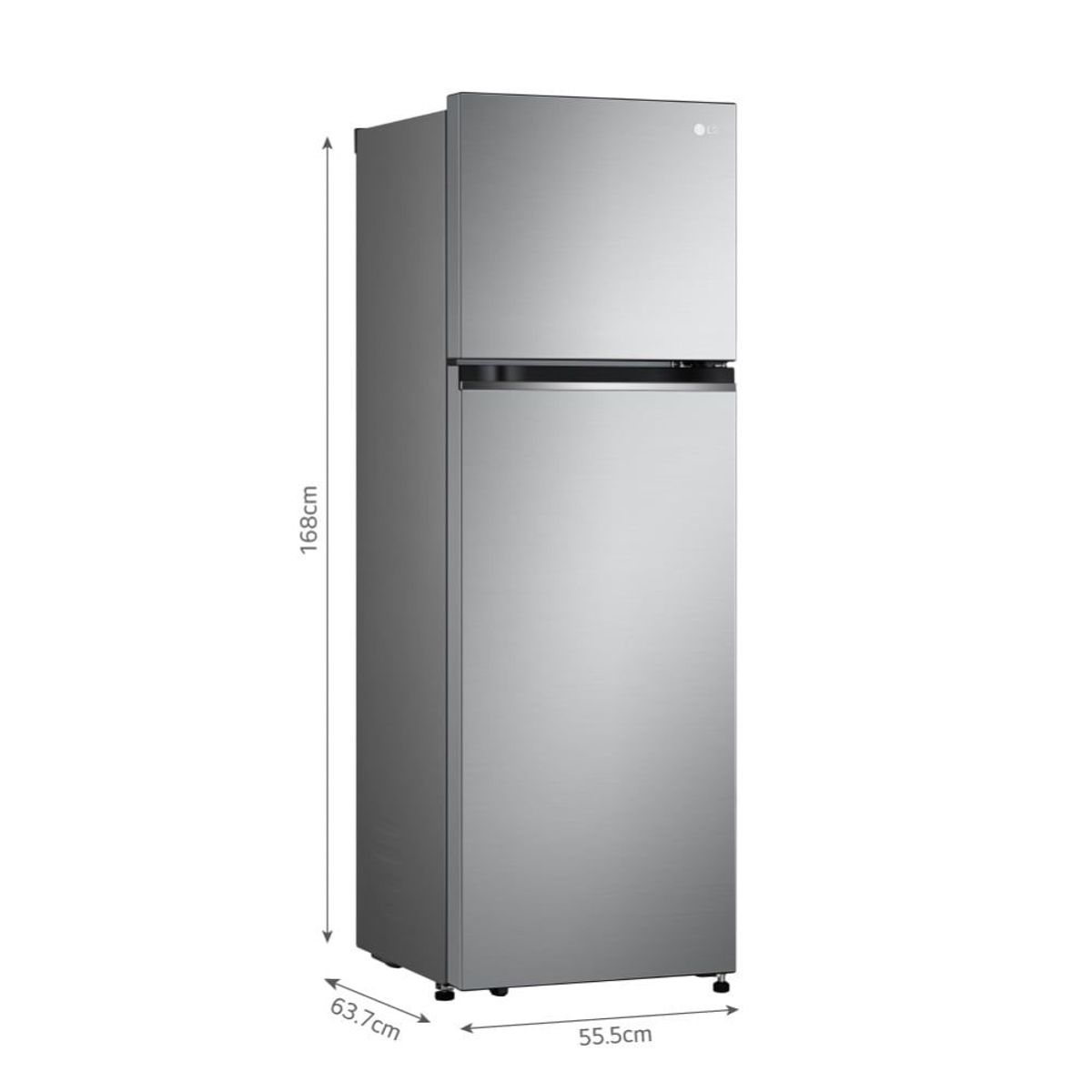 LG - Refrigeradora LG  264L GT26BPP Top Freezer Door Plateada