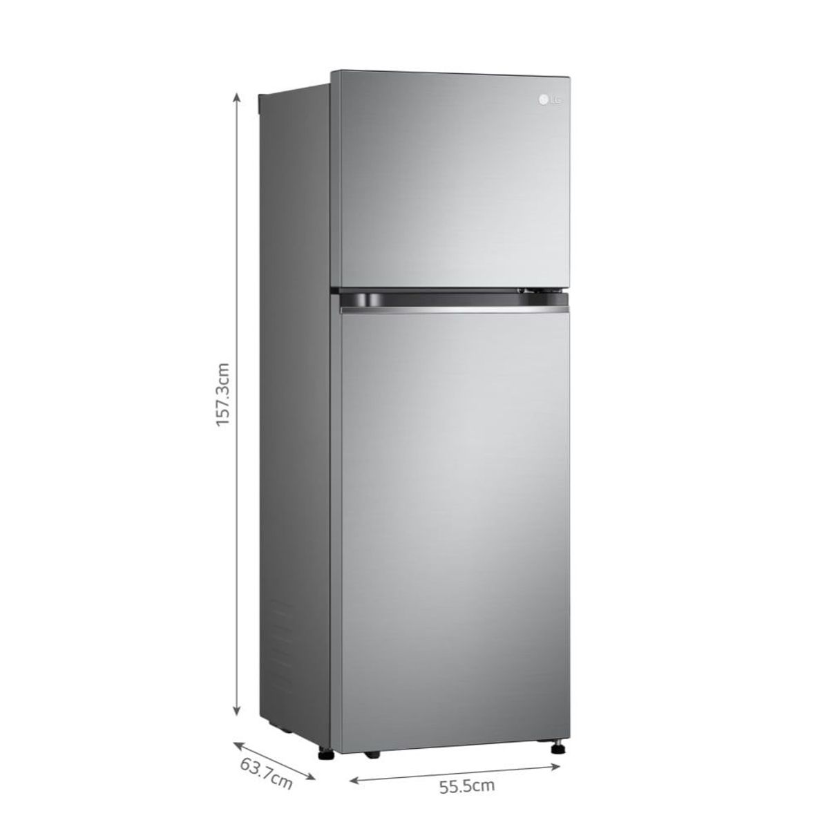 LG - Refrigeradora LG Top Freezer GT24BPP No Frost 241L Plateada