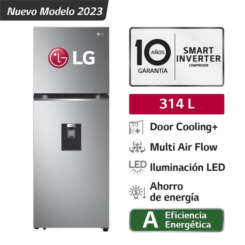 LG - Refrigeradora LG 314L No Frost GT31WPP Plateada