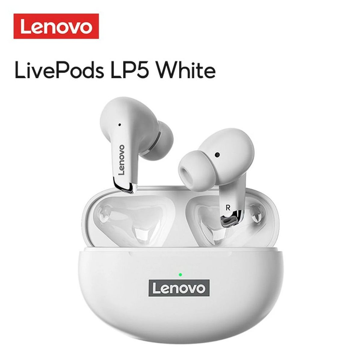 LENOVO - Audífonos Bluetooth Lenovo Lp5 Blancos