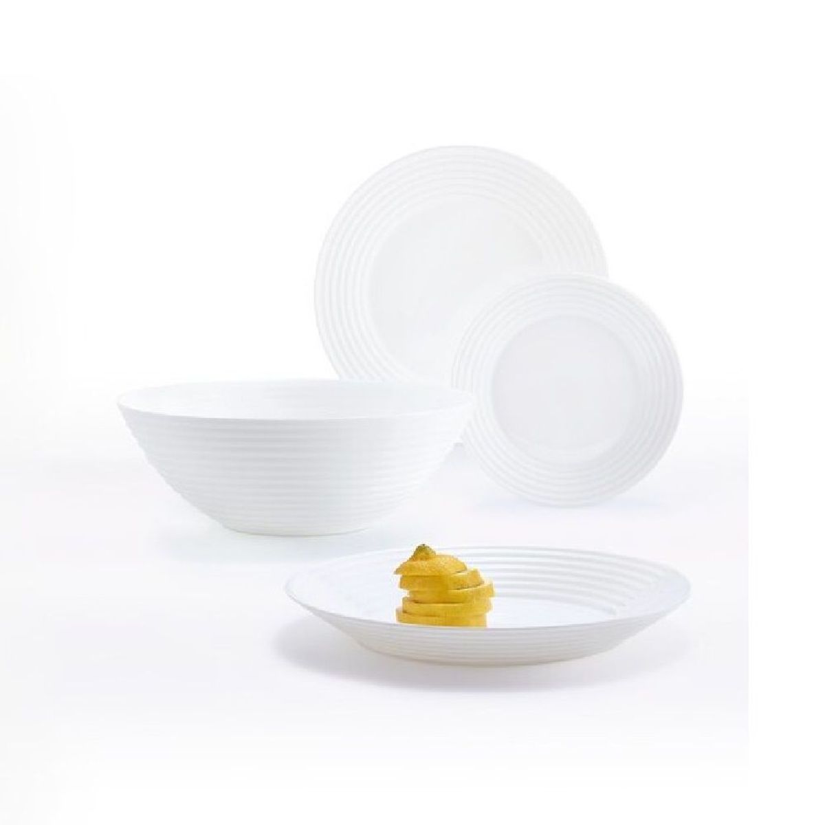 LUMINARC - Juego de vajilla 19 piezas Harena Blanco