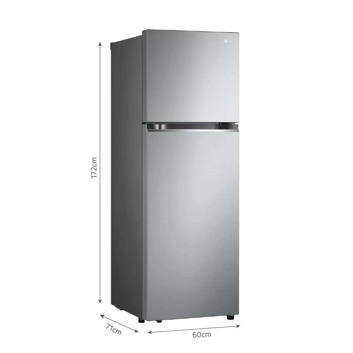 LG - Refrigeradora LG 335L GT33BPP Top Freezer Door Cooling Plateada