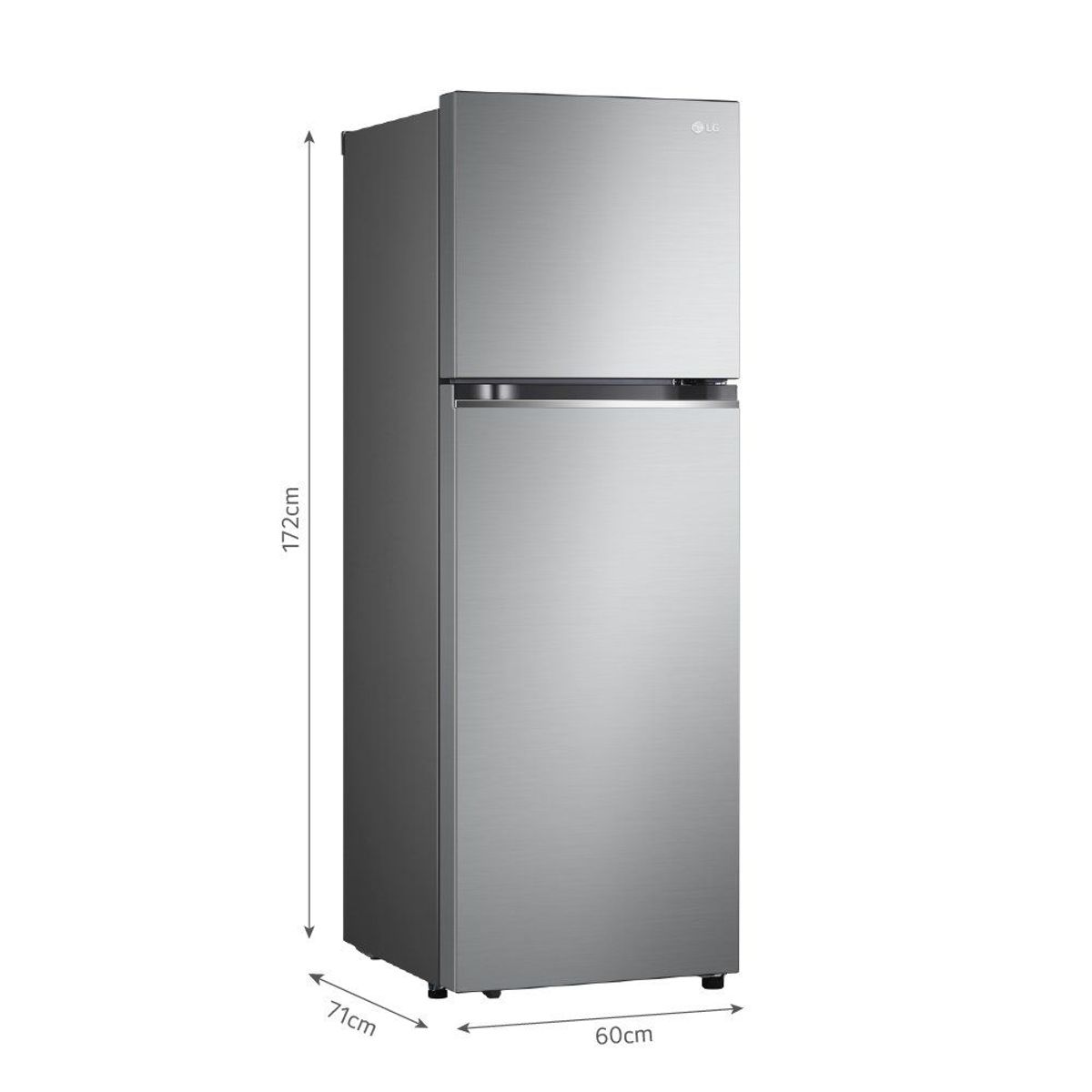 LG - Refrigeradora LG 335L GT33BPP Top Freezer Door Cooling Plateada