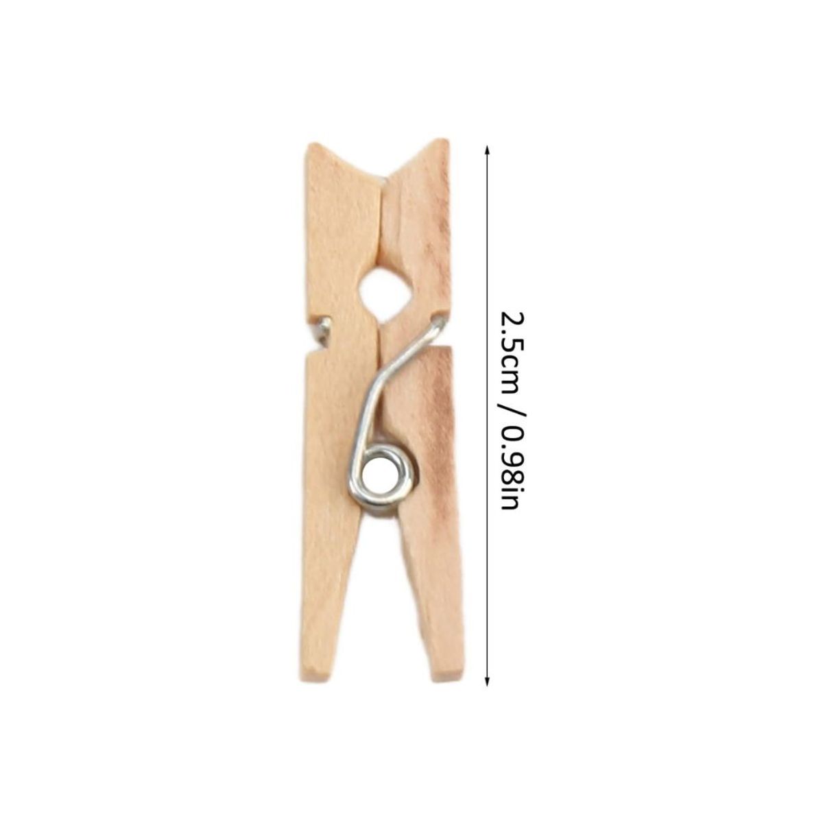 HYGGE - 200 Mini Ganchos Pinzas de Madera para Decoración