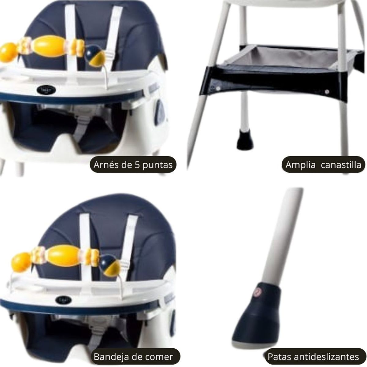 STOKKER BABY - Silla de Comer Azul de bebé modelo Luna Stokker