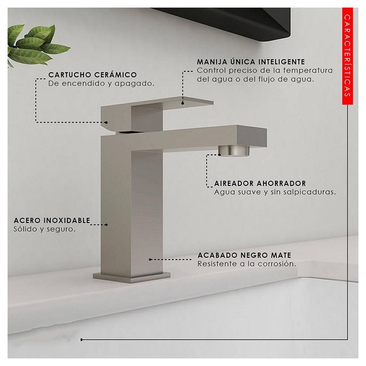 GENERICO - Mezcladora para Baño agua caliente y fría Acero Inoxidable
