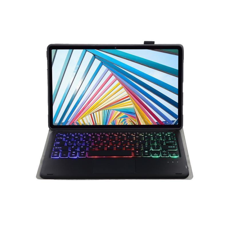 RENVMEXY - RGB Teclado Bluetooth con touchpad AM23-AS Negro Para Lenovo Tab M10 5G 10.61