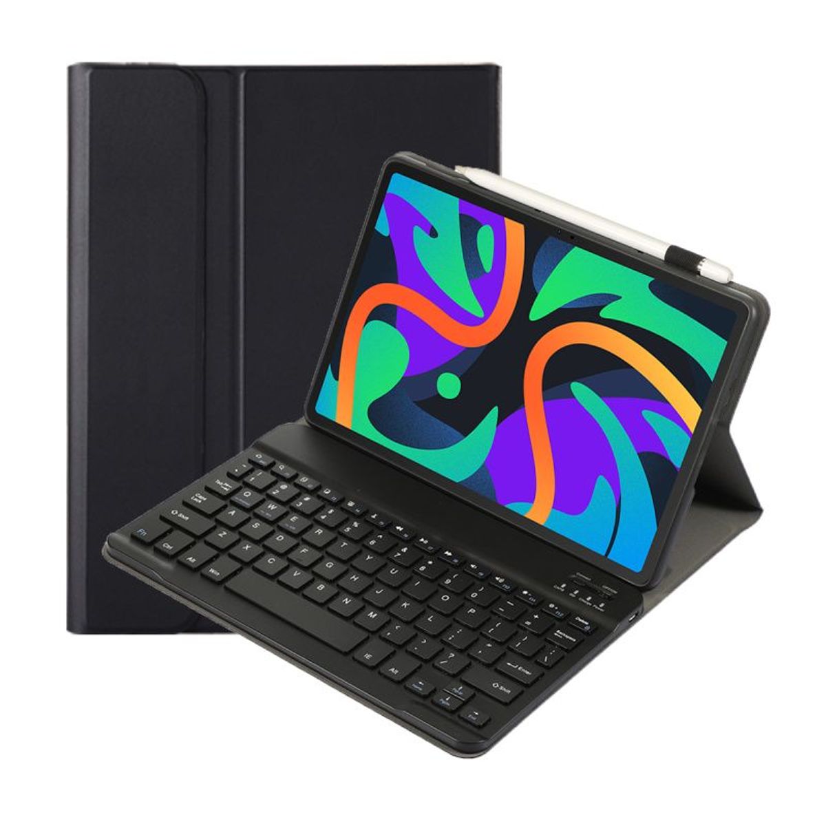 RENVMEXY - Funda con teclado Bluetooth Negro para Lenovo Xiaoxin Pad 2024 11 pulgadas