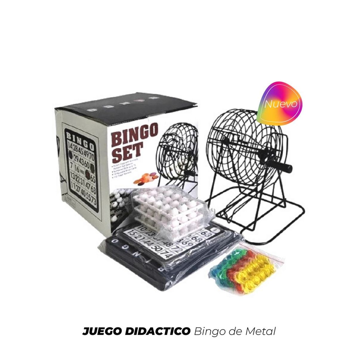 GENERICO - Juego Didáctico Bingo de Metal