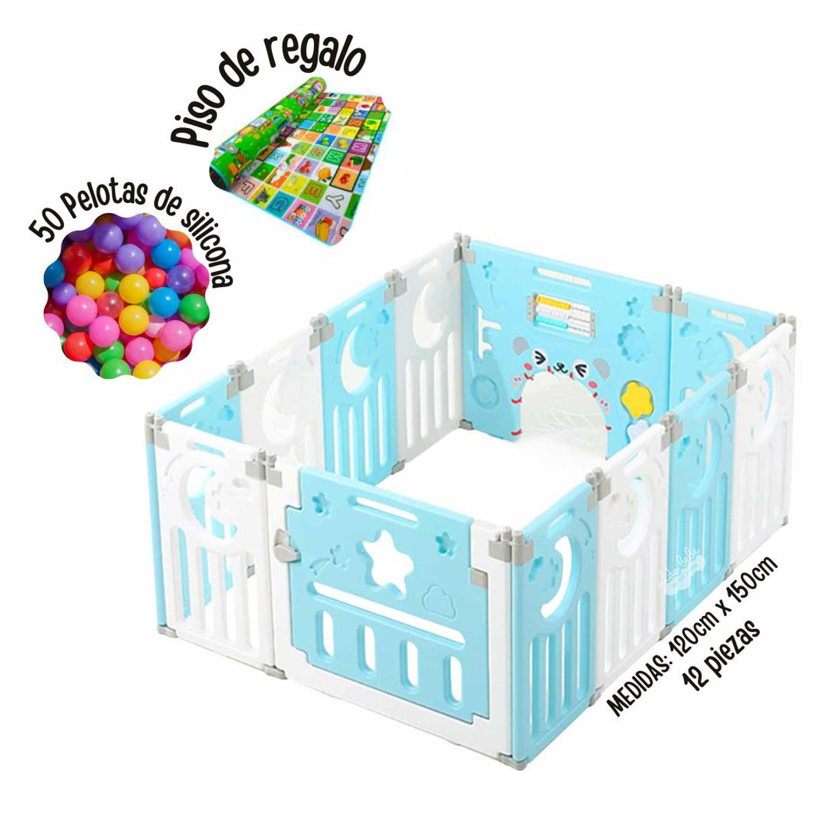 GENERICO - Corral Luna celeste small para bebé