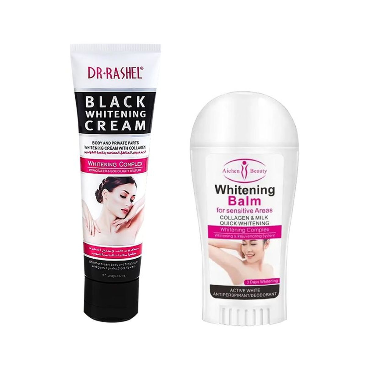 GENERICO - Crema Blanqueadora Corporal +Desodorante Blanqueador Colágeno