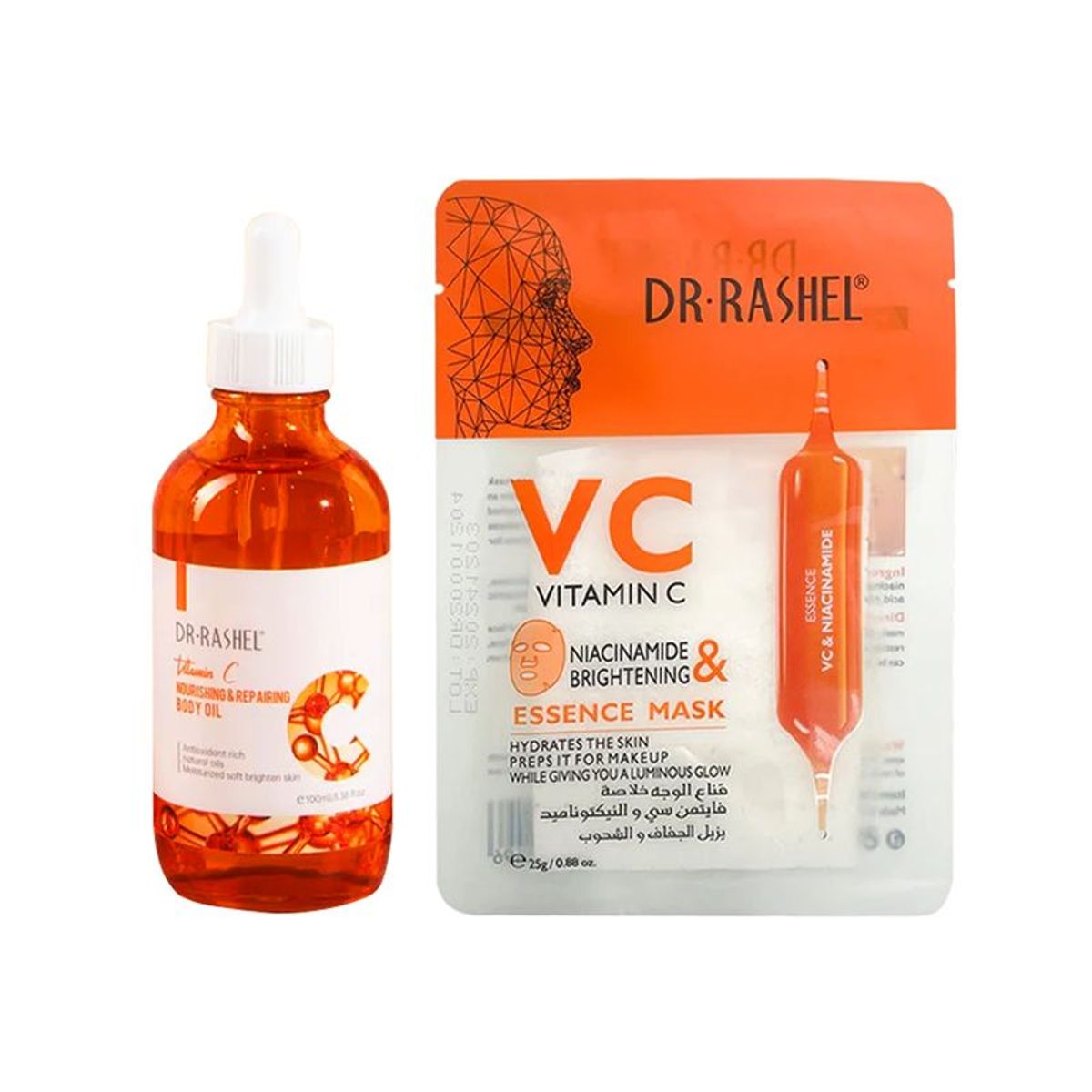 GENERICO - Aceite Corporal Vitamina C+Mascarilla Niacinamida Vitamina C