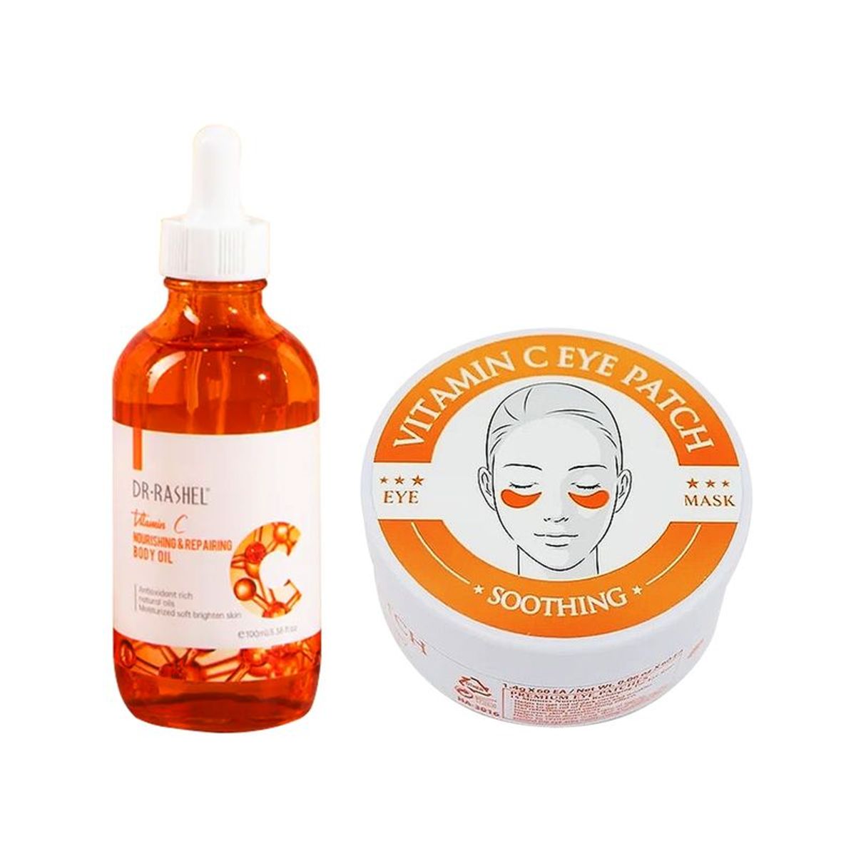 GENERICO - Aceite Corporal Vitamina C + Parches para ojos Vitamina C_.