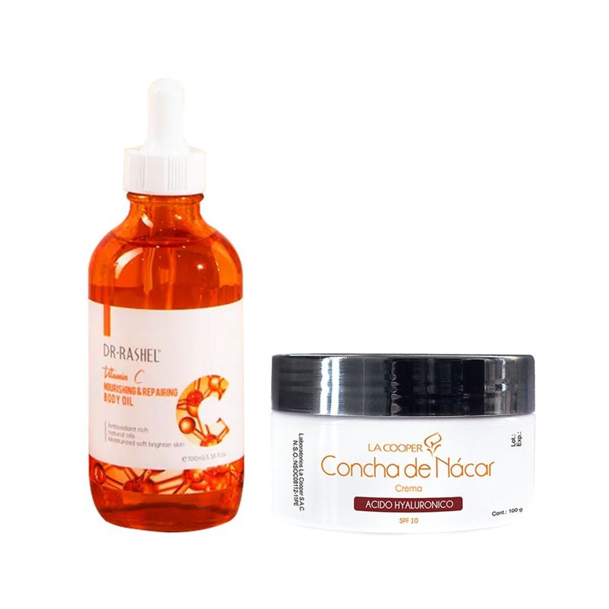 GENERICO - Aceite Corporal Vitamina C + Crema Facial Concha de Nacar_.