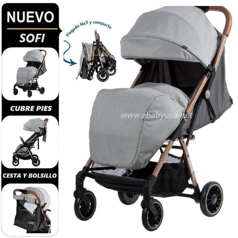 EBABY - Coche Ebaby Maleta Sofi con Amplia canastilla