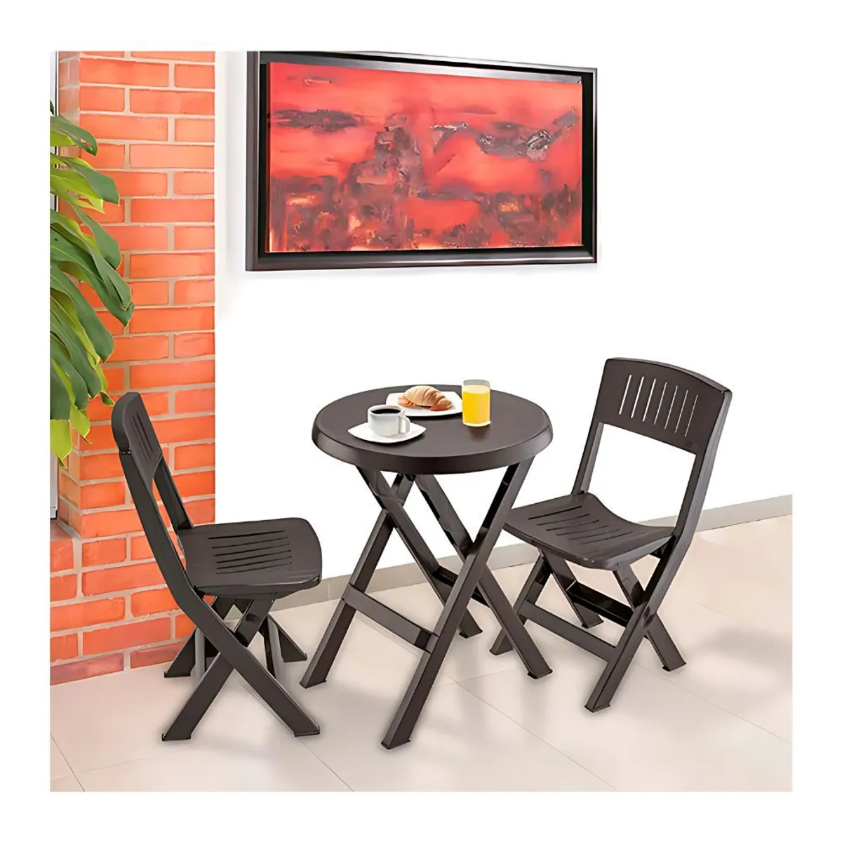 RIMAX - Set plegable mesa + 2 sillas Rimax