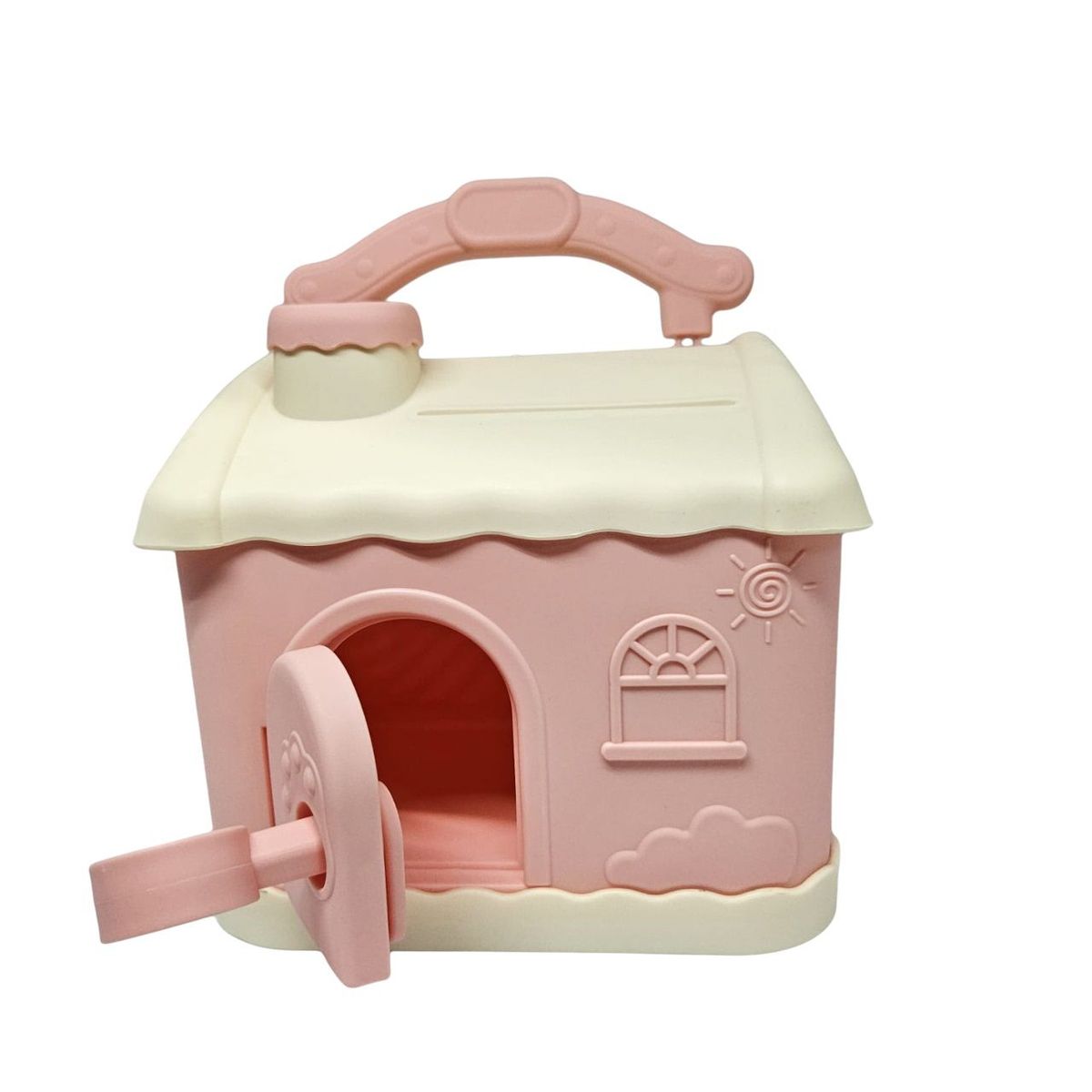 GENERICO - ALCANCIA DE CASA KAWAII CON PEGATINA - PEQUEÑO