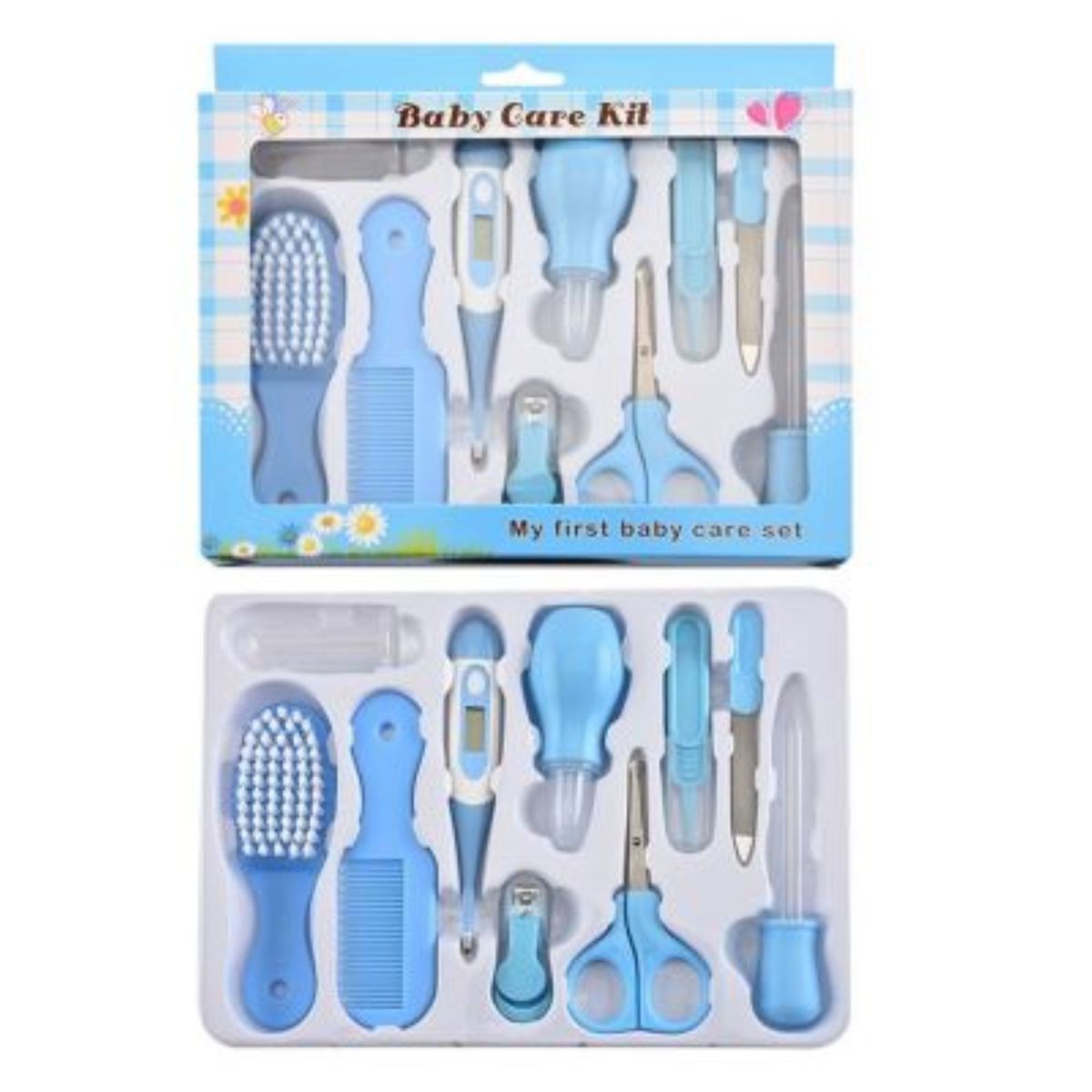 GENERICO - Set Baby Care de Limpieza para Bebes 10 Pcs Azul