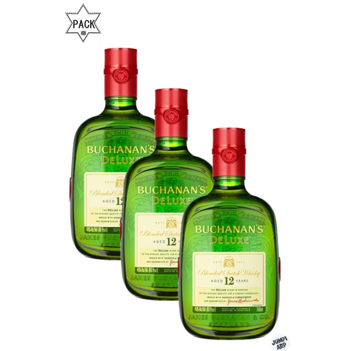 BUCHANANS - Pack 3 unidades Whisky Buchanans Deluxe 12 Años 750ml