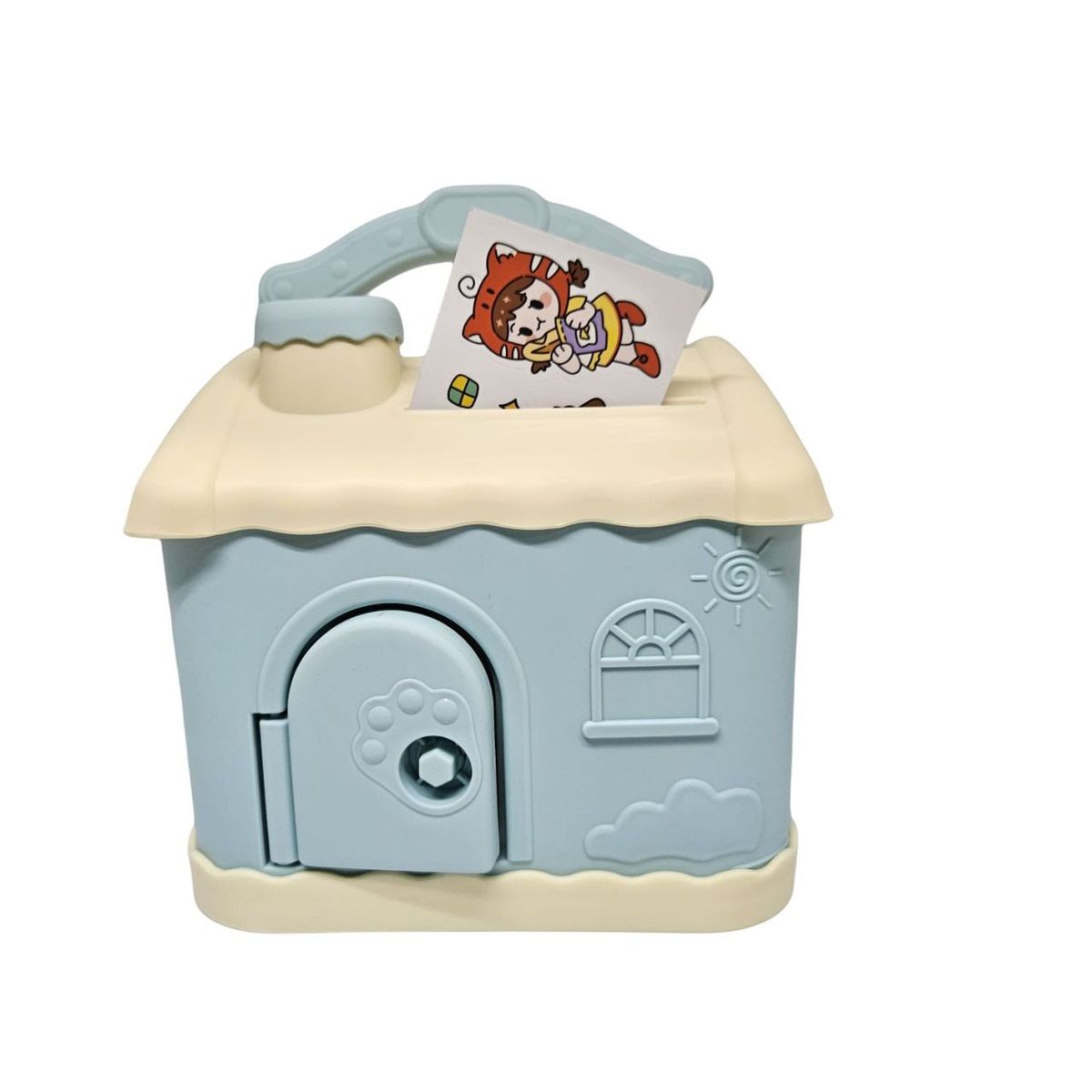 GENERICO - ALCANCIA DE CASA KAWAII CON PEGATINA - PEQUEÑO