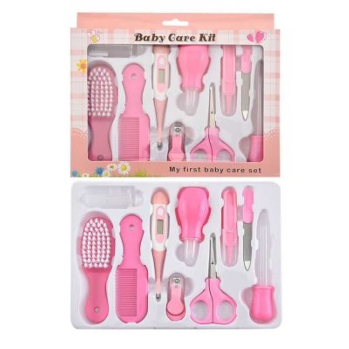 GENERICO - Set Baby Care de Limpieza para Bebes 10 Pcs Rosado
