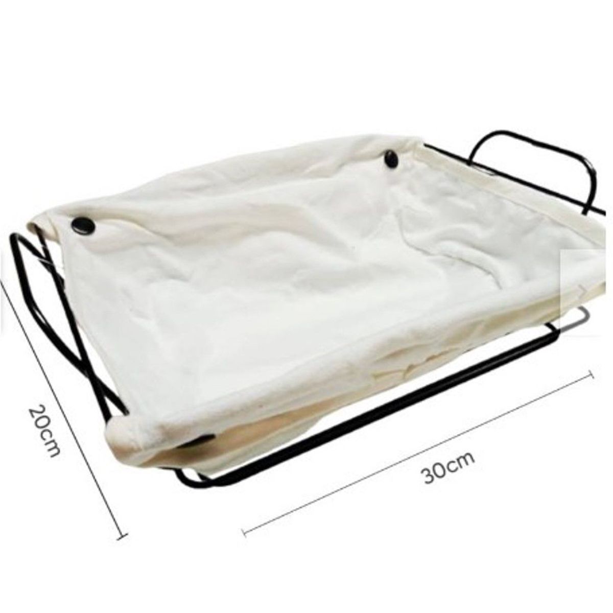 GENERICO - Panera Rectangular de Metal y Tela Cesta A1