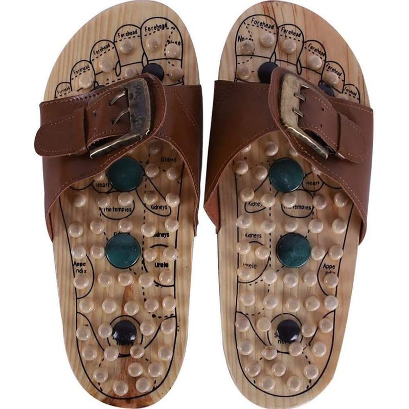 GENERICO - Masajeador de pies de acupresión piedras de nefita imanes reflexología