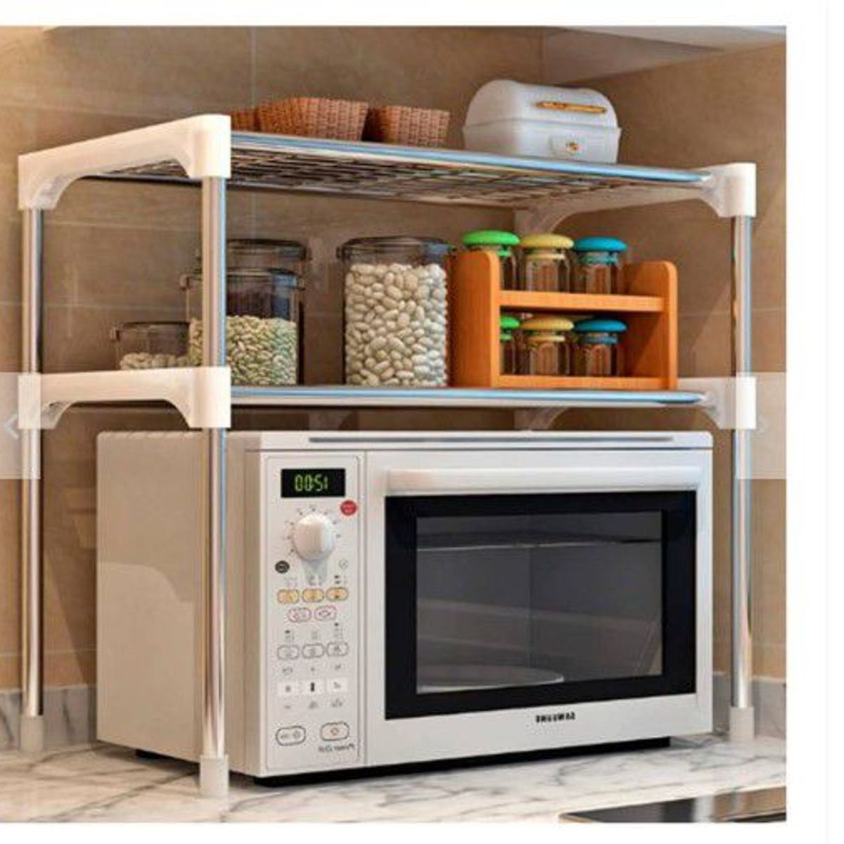 GENERICO - Estante Organizador de Microondas Expandible