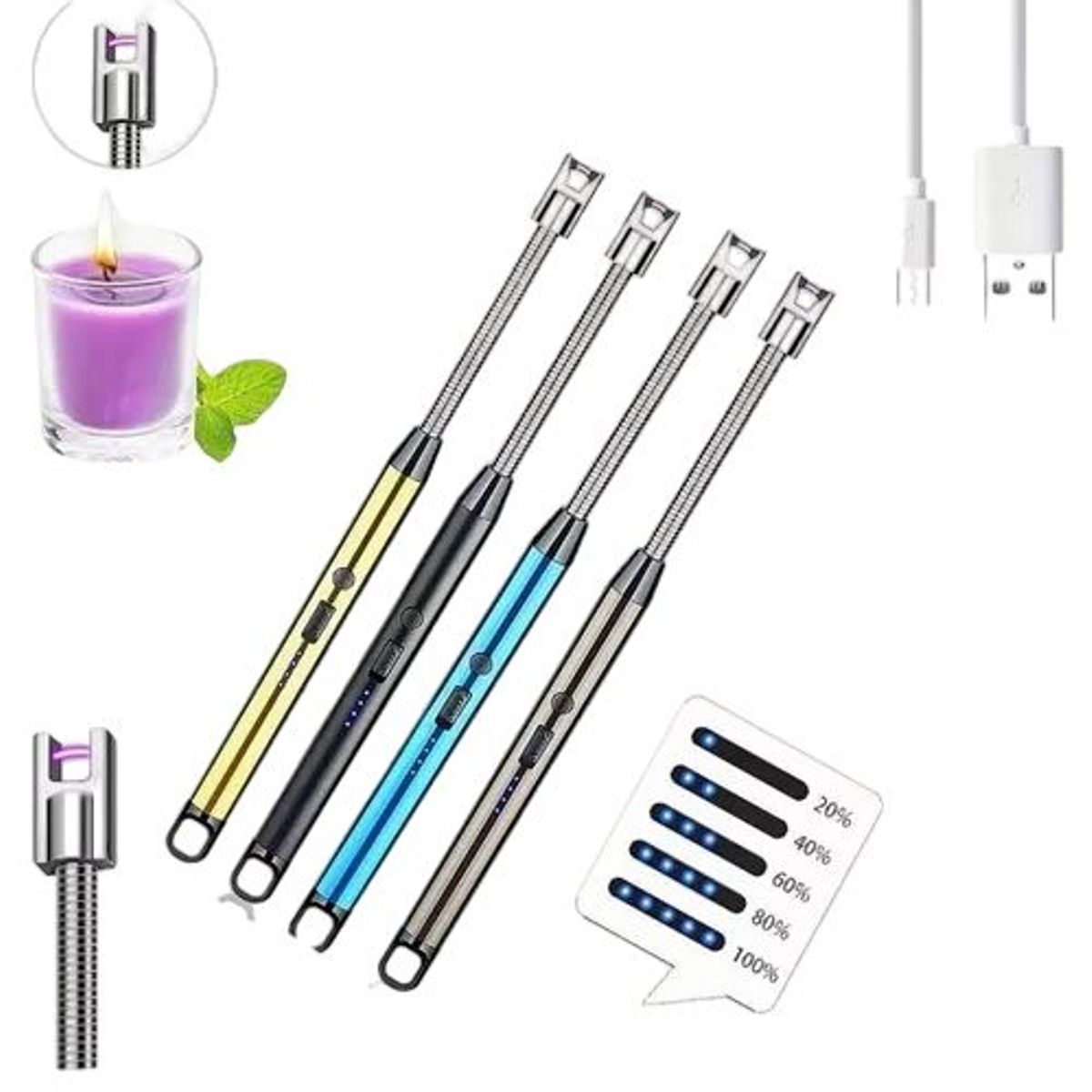 GENERICO - ENCENDEDOR ELÉCTRICO RECARGABLE