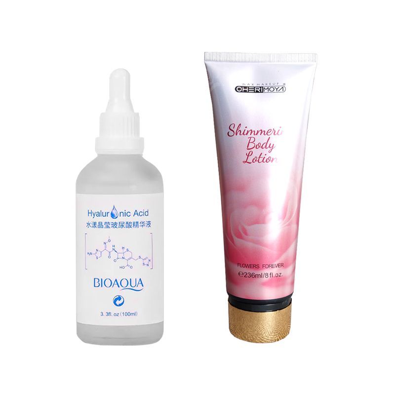 CHERIMOYA - Serum Facial Ácido Hialurónico + Crema Corporal Aroma Flores_.