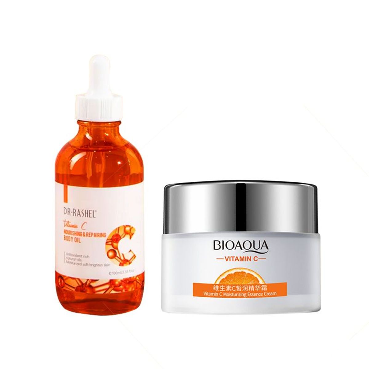 BIOAQUA - Aceite Corporal Vitamina C + Crema Hidratante Vitamina C