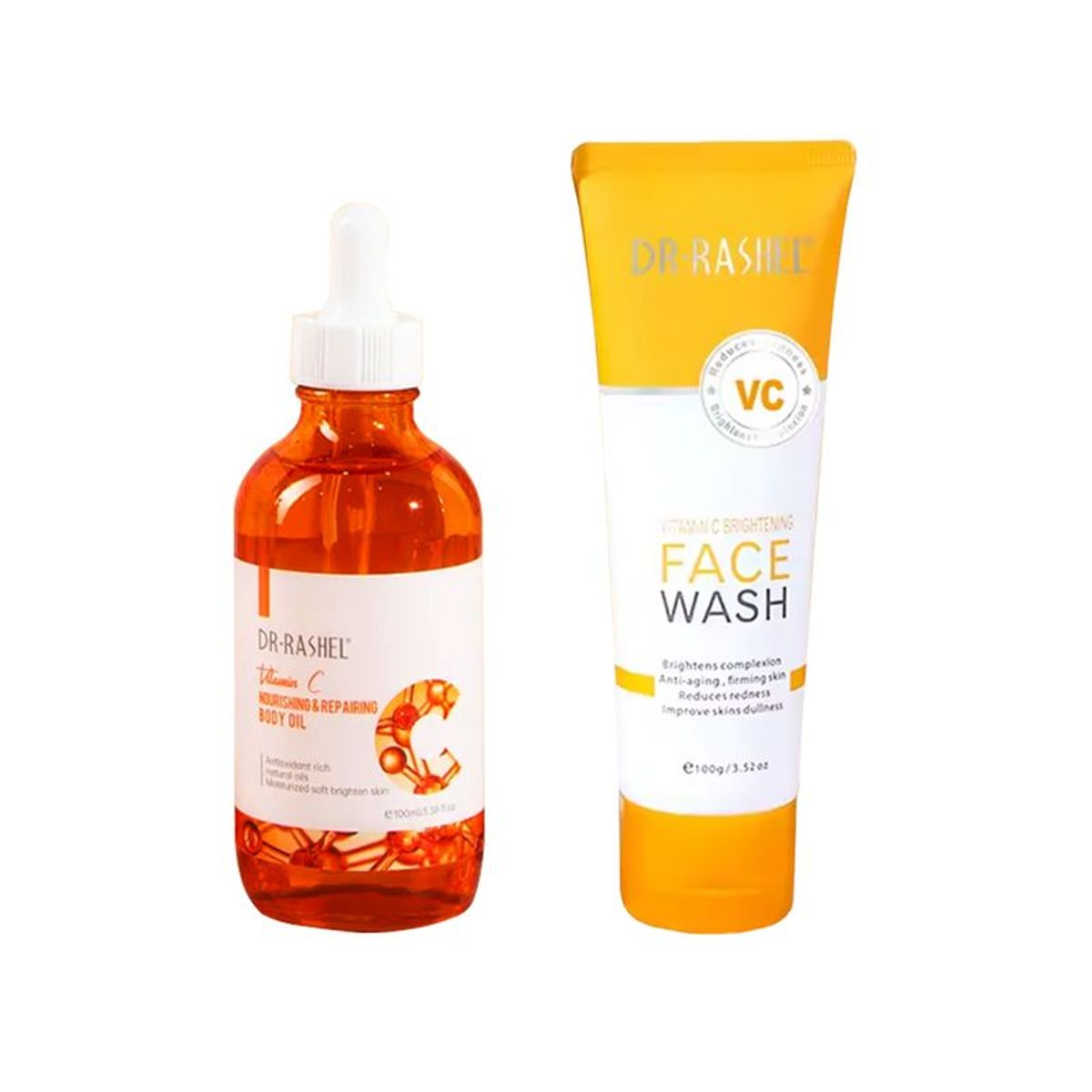 GENERICO - Aceite Corporal Vitamina C + Limpiador Facial Iluminador