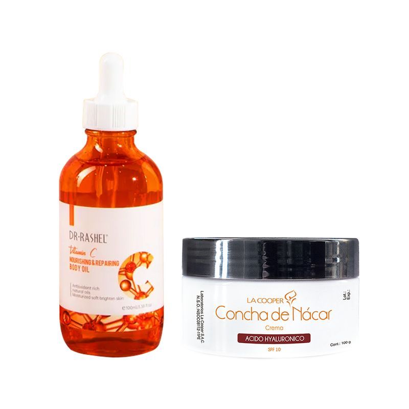 GENERICO - Aceite Corporal Vitamina C + Crema Facial Concha de Nacar_.