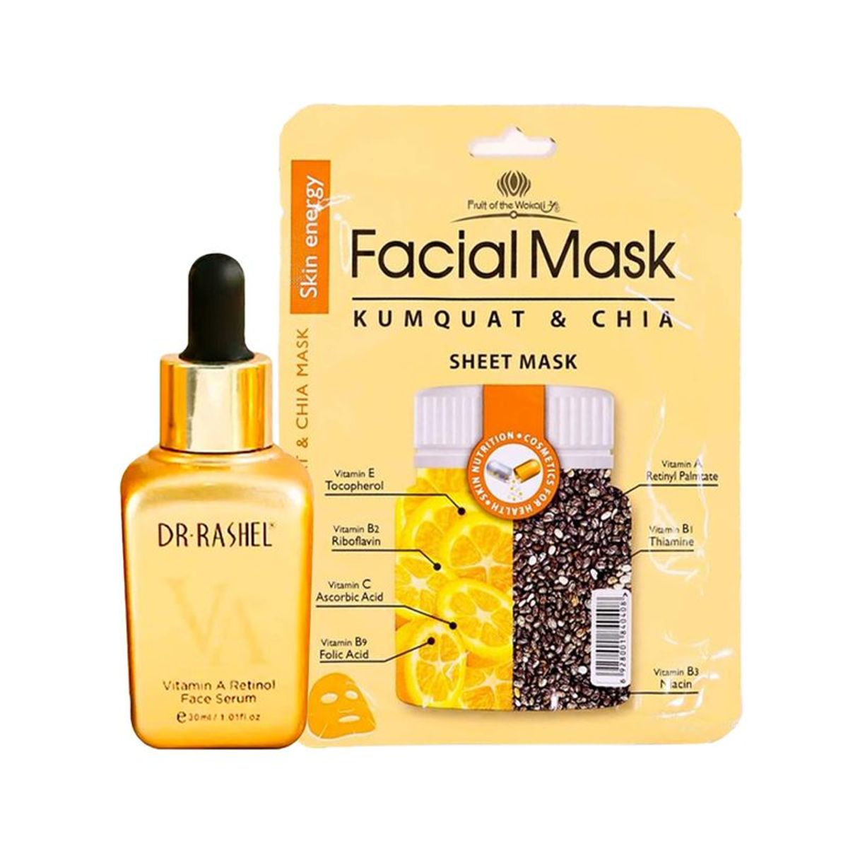 WOKALI - Suero Facial Retinol Vitamina A + Mascarilla Kumquat y Chia_.