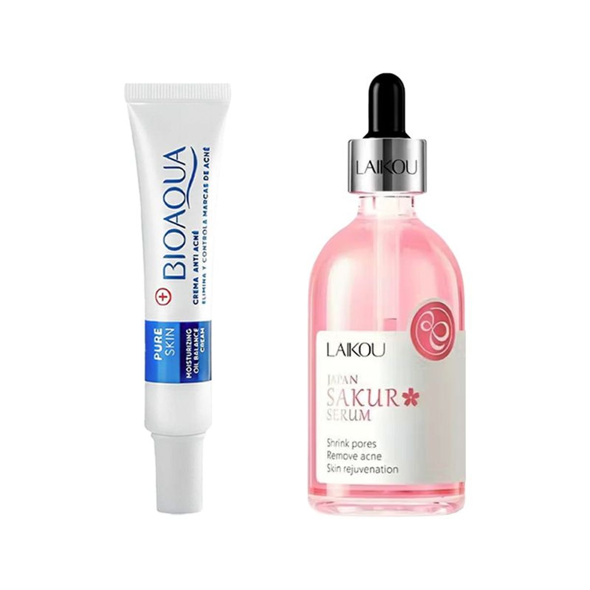 GENERICO - Crema Facial Eliminadora de Acné + Serum Facial Japan Sakura_.