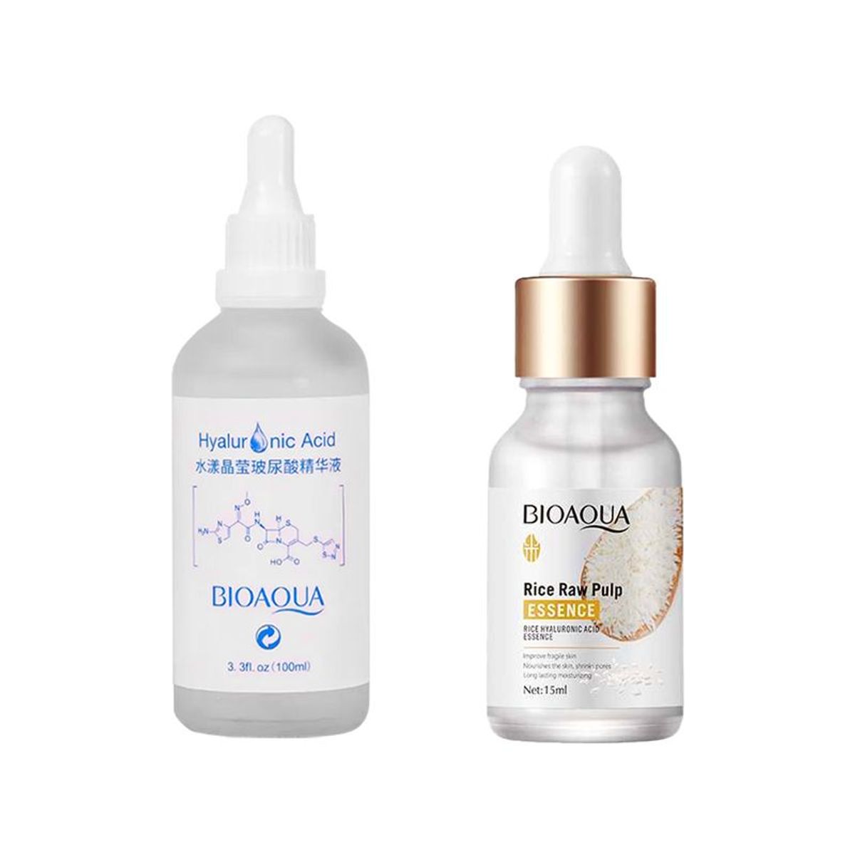 BIOAQUA - Serum Facial Ácido Hialurónico + Serum Extracto de Arroz_.