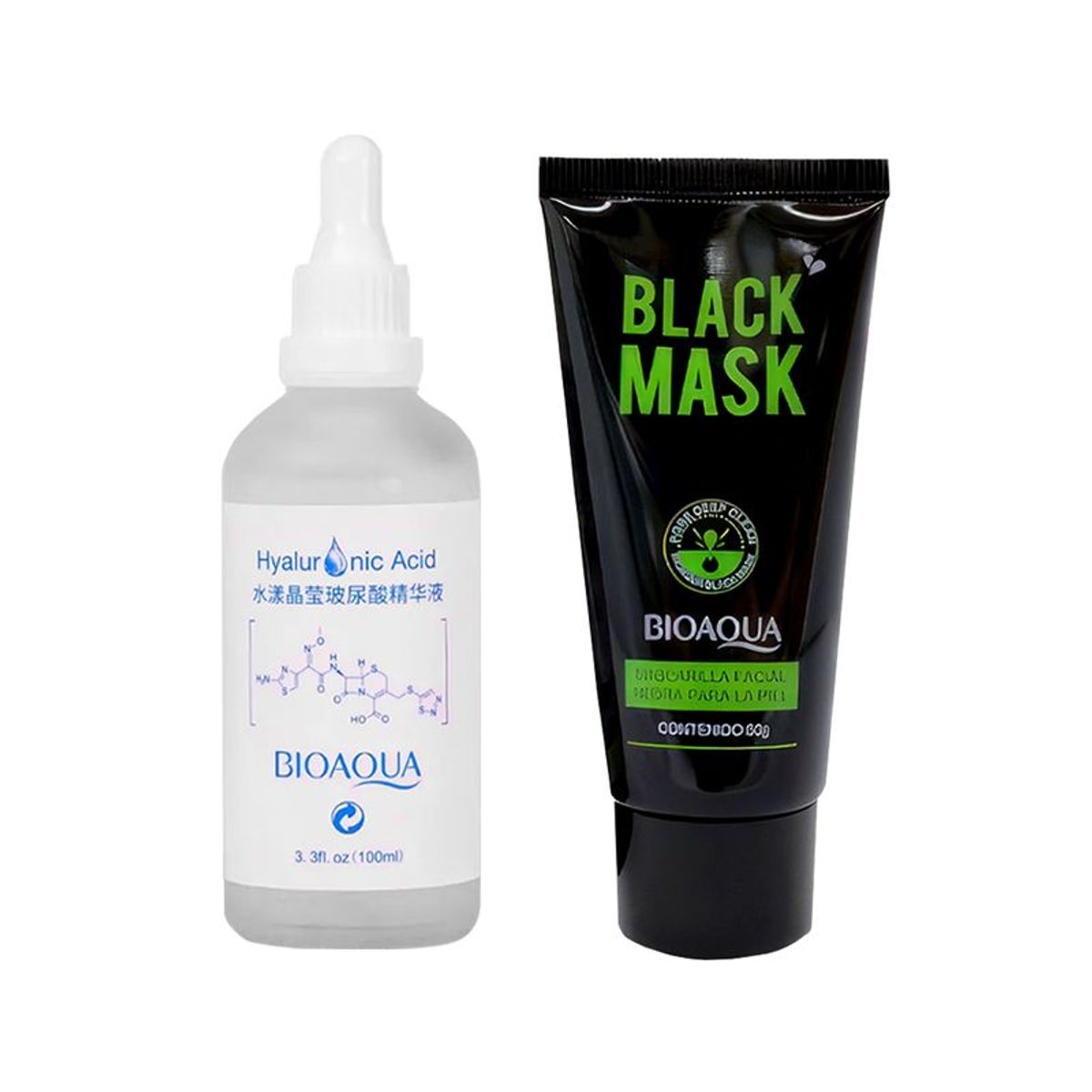 BIOAQUA - Serum Facial Ácido Hialurónico + Mascarilla Facial Negra_.
