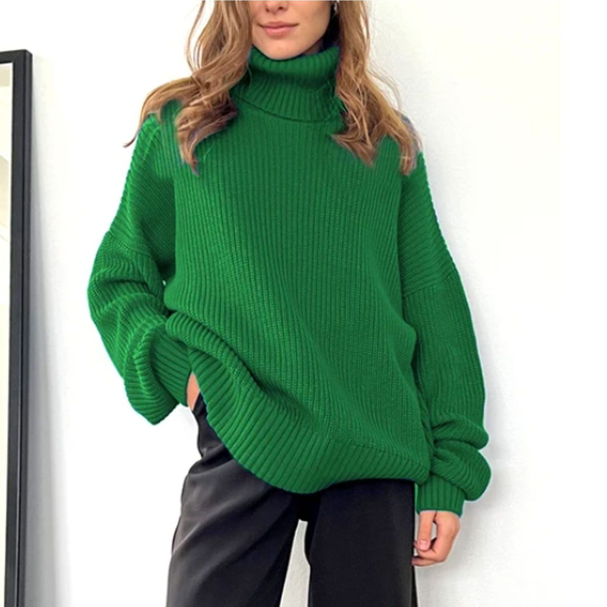 GENERICO - Chompa Mujer Hilo Casual Cuello Tortuga