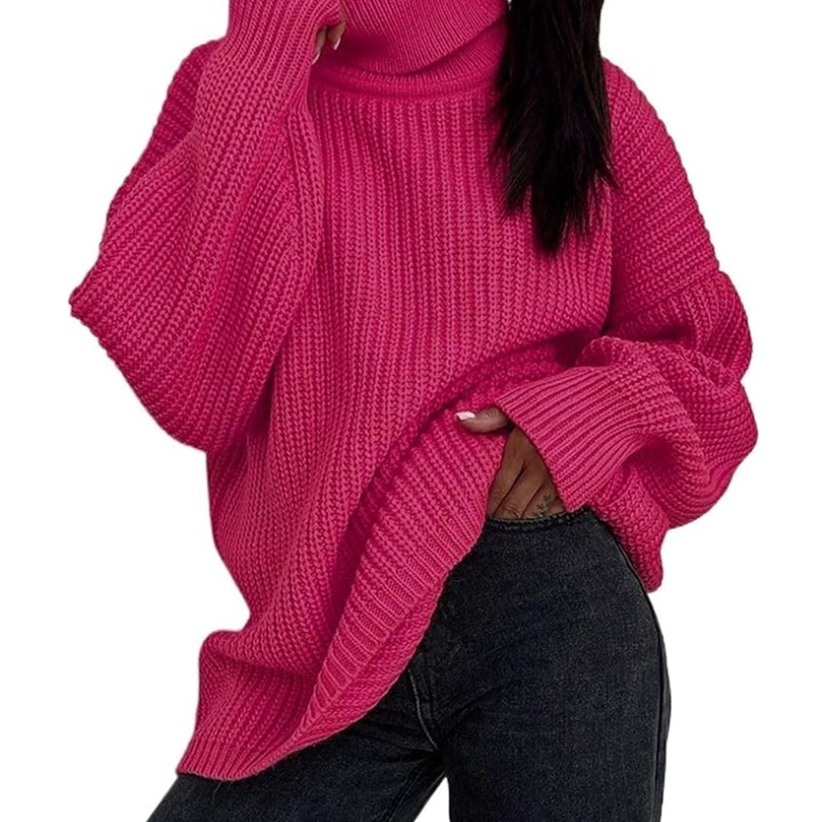 GENERICO - Chompa Mujer Hilo Casual Cuello Tortuga