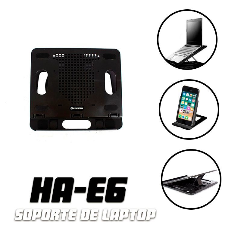 CYBERCOOL - Soporte para Laptop + Porta celular