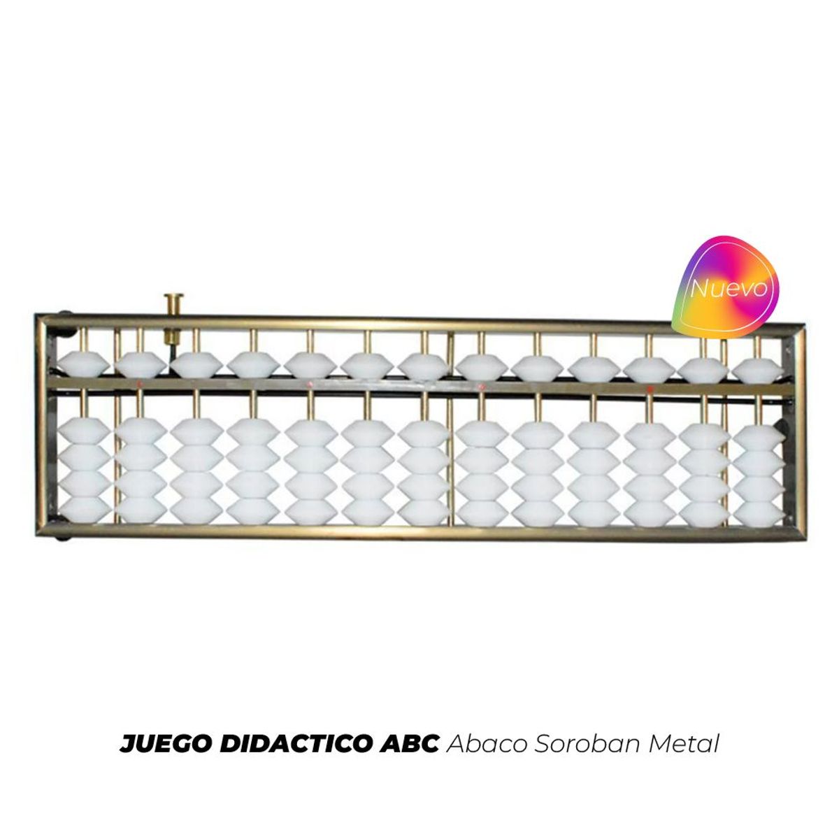 GENERICO - Juego Didáctico ABC Abaco Soroban de Metal
