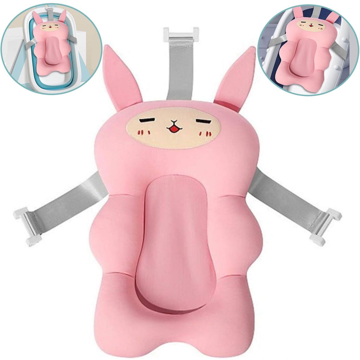 GENERICO - Almohadilla Cojín para Tina de Baño Rosado