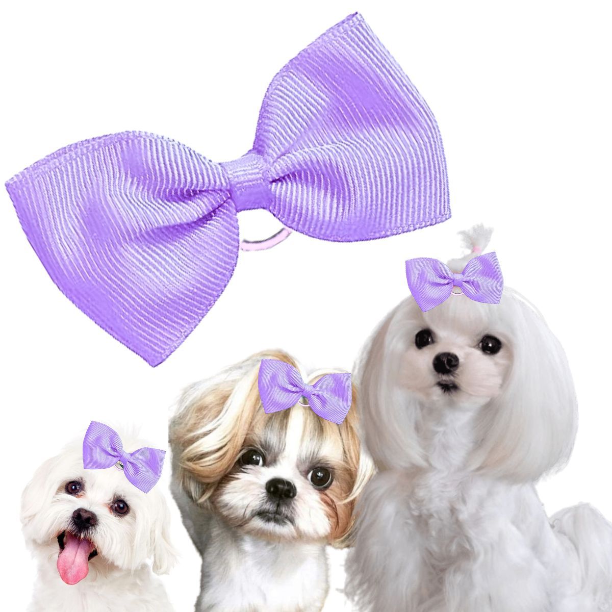 GENERICO - MOÑO PARA MASCOTAS LILA - GRANDE