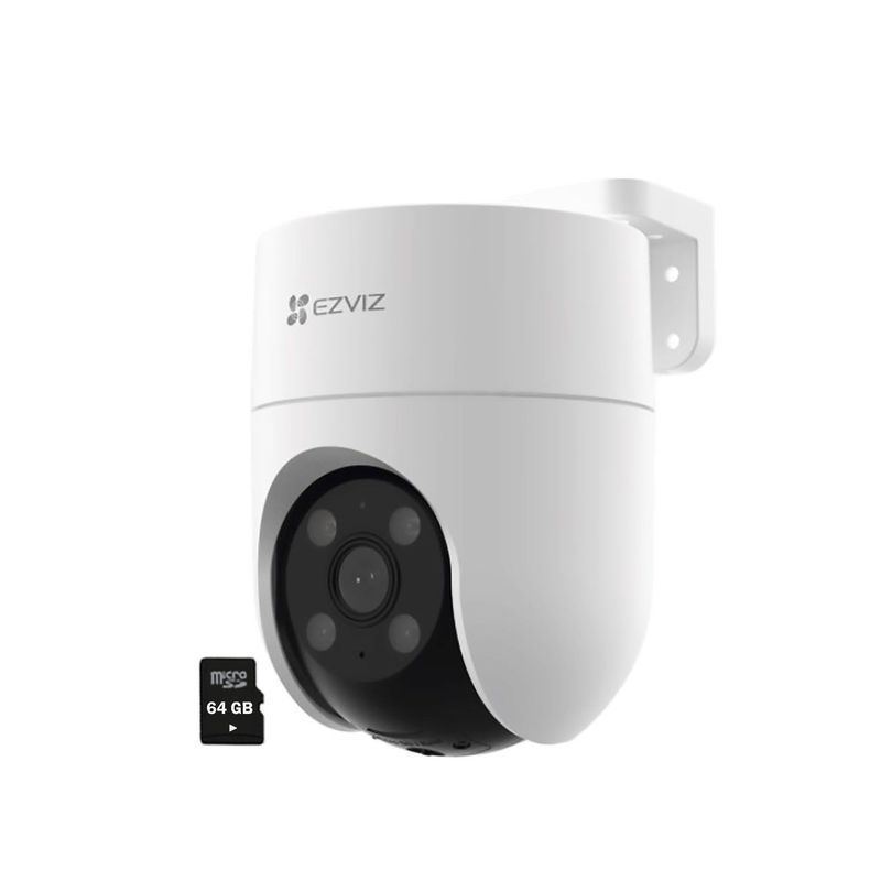 EZVIZ - Cámara Seguridad Wifi H8C 3MP 2K Ezviz 360° Smart + Micro SD 64GB