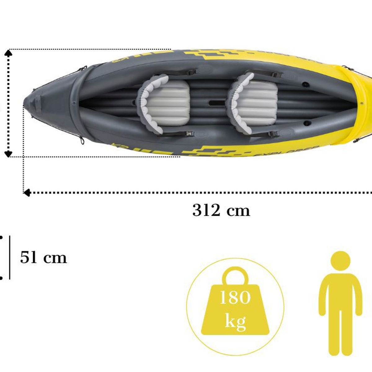 INTEX - KAYAK EXPLORER  K2 - INTEX 68307